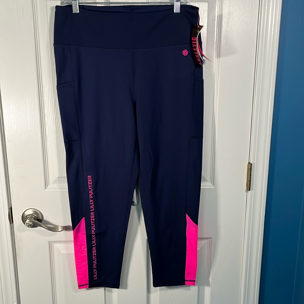 Lilly Pulitzer Weekender, High-Rise Leggings, Multi Colors Size Extra Large